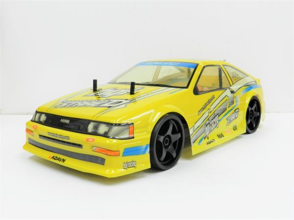 全てのアイテム 1/10 2.4GHz ☆ターボ機能付き☆ ドリフトラジコンカー 【塗装済み完成品・フルセット】 黄 タイプ 86レビン トヨタ レーシングカー
