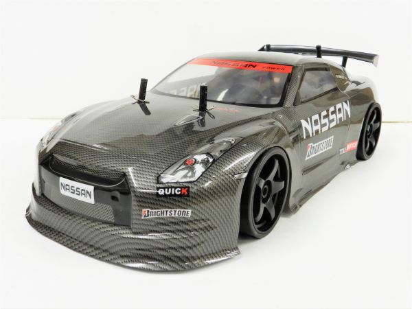 【送料無料/新品】 ☆ターボ機能付き☆ 2.4GHz 1/10 ドリフトラジコンカー R35 GTR タイプ カーボンブラック 【塗装済み完成品・フルセット】 レーシングカー