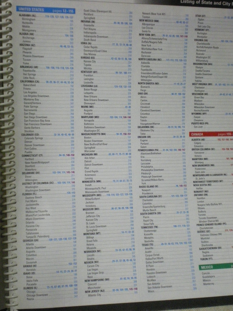 [英語・現地語　送料無料 地図・MAP]　Road Atlas 2013　NORTH AMERICA USA CANADA　MEXICO 北アメリカ全域　鉄道一切記入ナシ