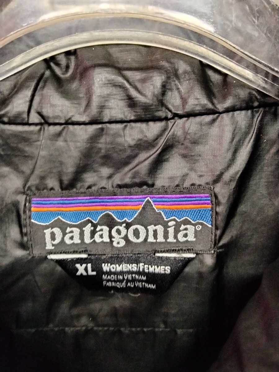 パタゴニア patagonia 中綿ナイロンジップジャケット インナーダウン ブラック 古着_画像4