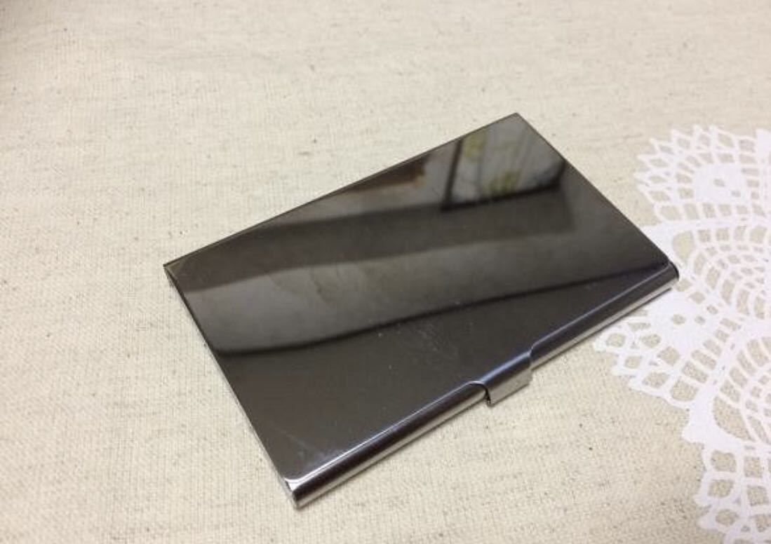 デコ素材　デコ土台　名刺カードケース ステンレス製　シルバー　鏡面仕上げ　高品質_画像1