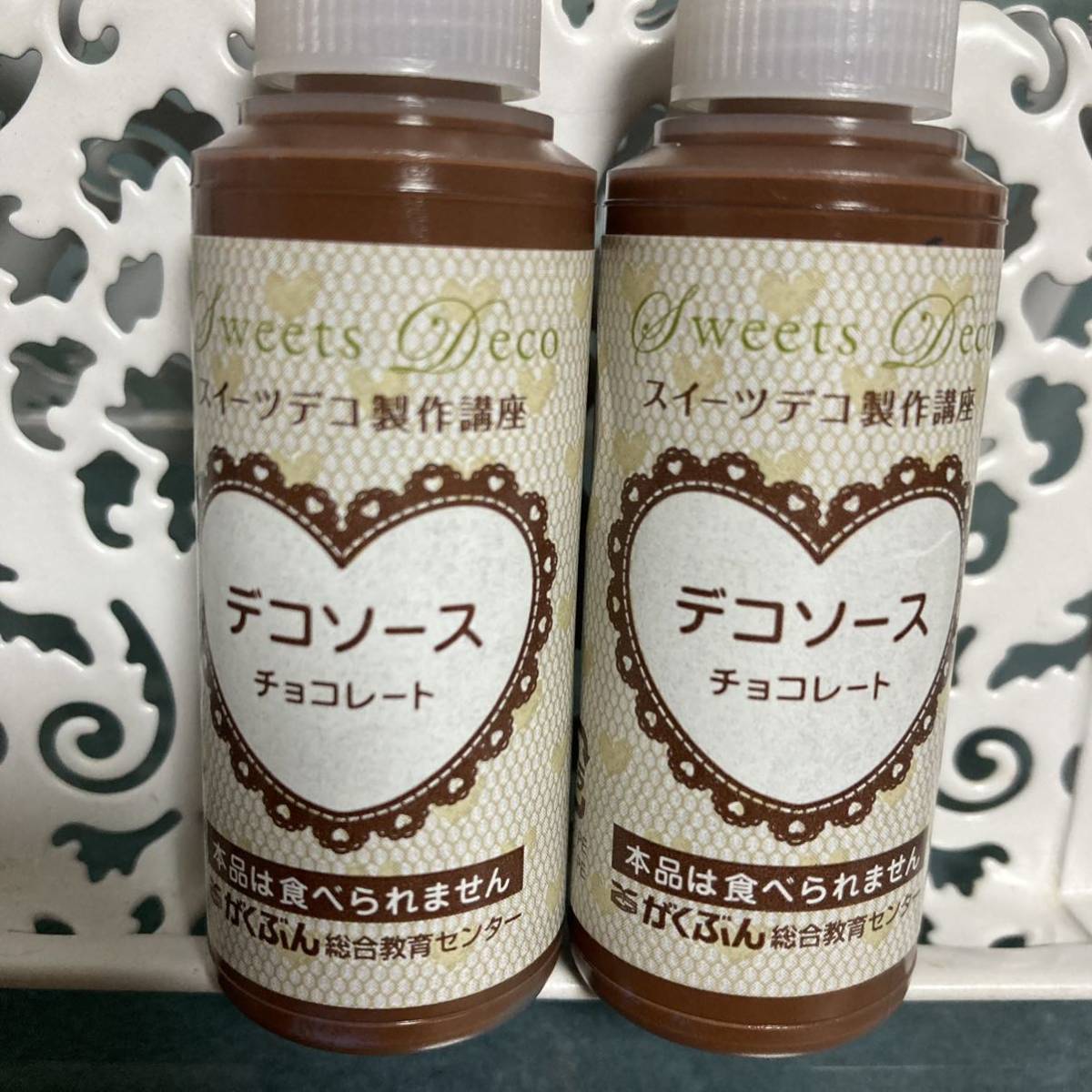 スイーツデコ用講座　がくぶん　チョコソース　２個セット　フェイクスイーツ　デコ_画像2