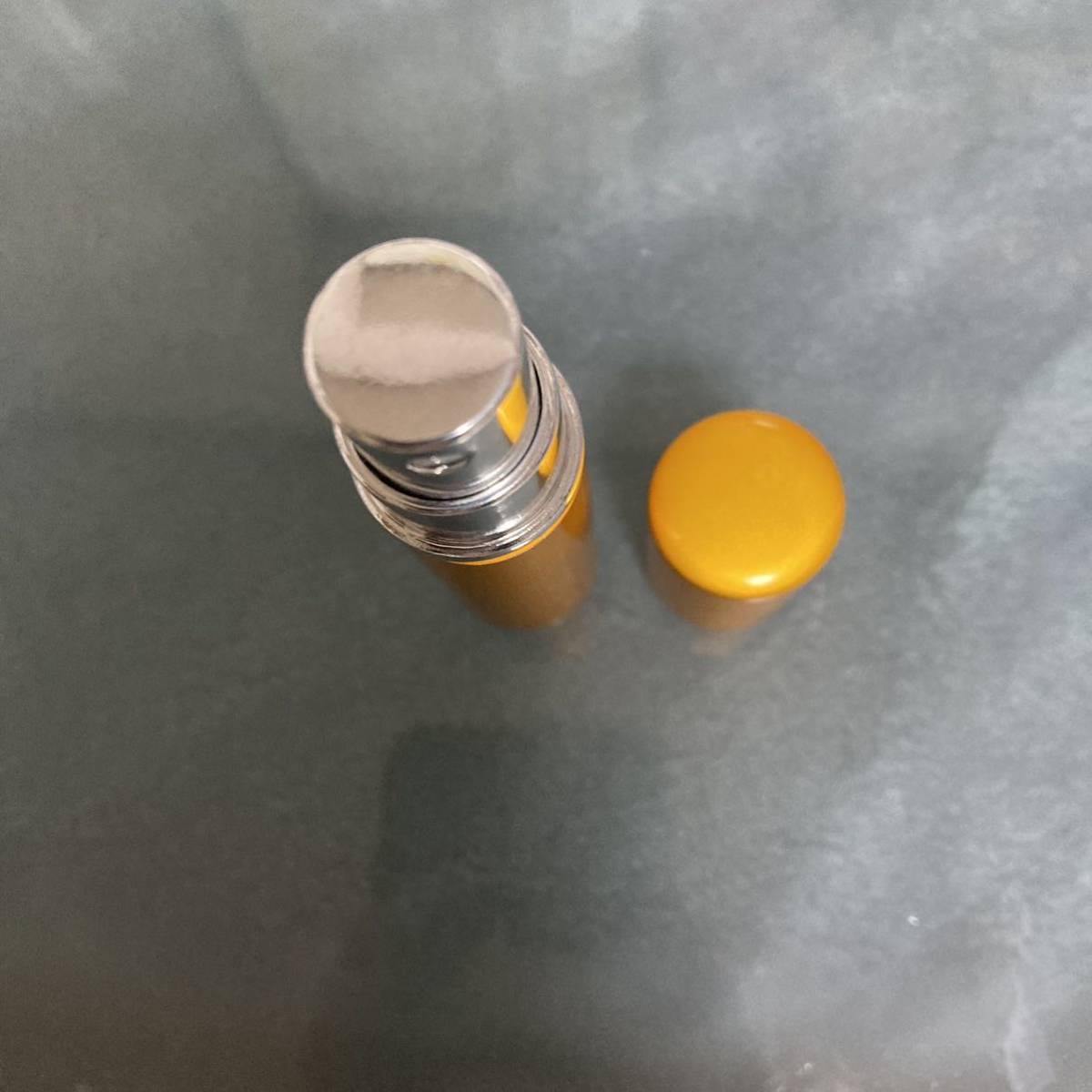  deco material deco for perfume atomizer spray case metallic orange 
