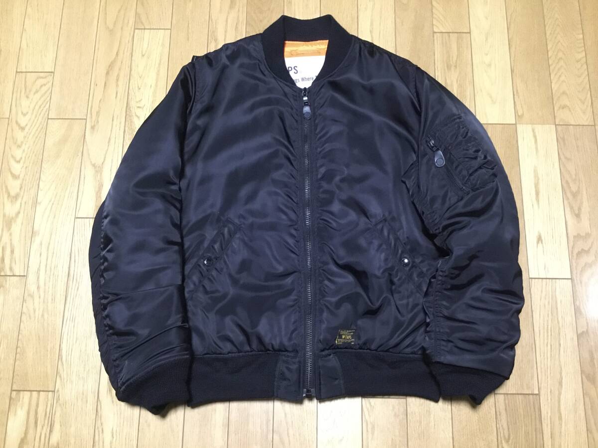 WTAPS 2014AW MA-1 BLACK サイズL ミリタリー JFW N1 W1 I AM ダブルタップス_画像1