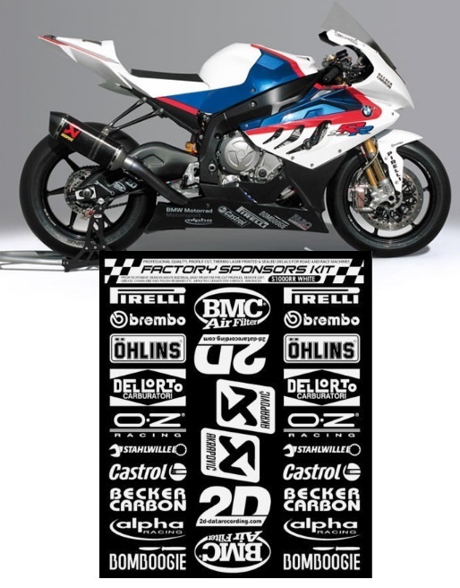 [ new goods unused ]BMW S1000RR HP4 black under cowl for Berry bread spo nsa- graphic white decal sticker England product 