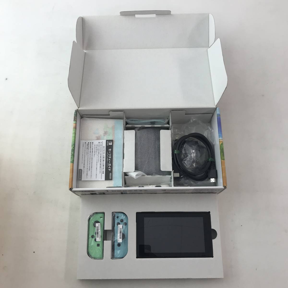 【1円～】Nintendo Switch ニンテンドースイッチ 本体 あつまれ どうぶつの森セット※動作確認済み【中古品】_画像3