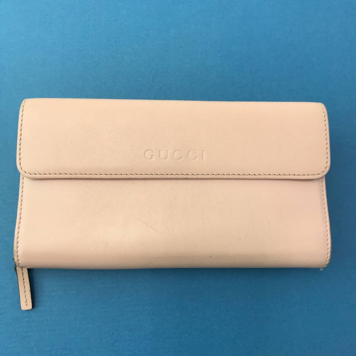 【1円～】GUCCI グッチ レザー コンチネンタル ウォレット ロングウォレット 長財布 347112・525040 ピンク 【中古品】_画像1