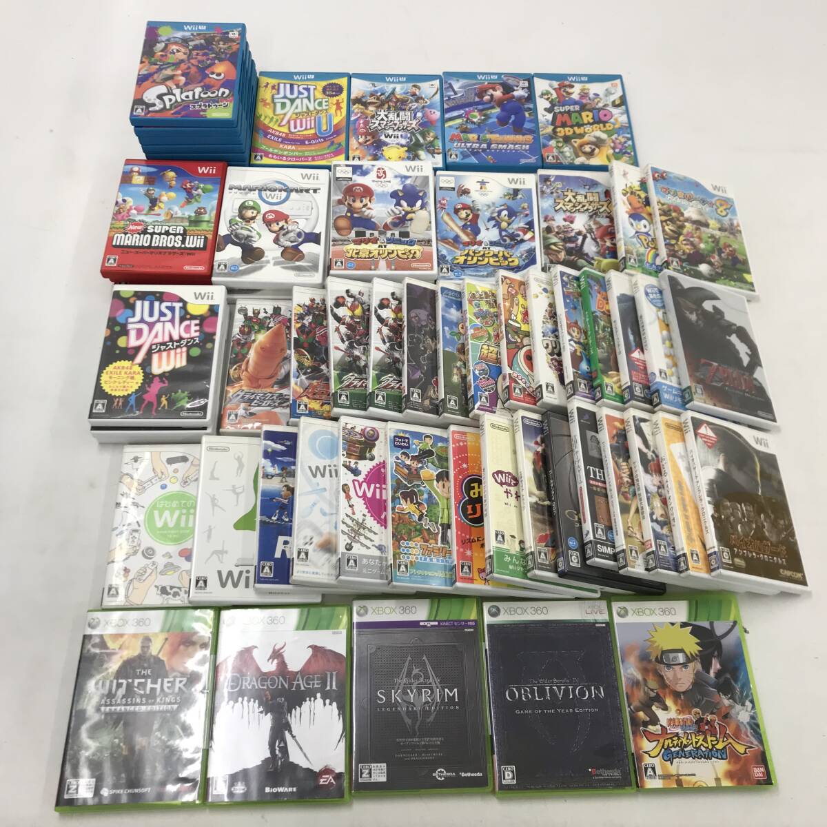 【1円～】 ゲームソフト 大量約60点以上 まとめ売り Wii WiiU XBOX360 スプラ マリオカート スマブラ ゼルダ モンハン 他 【中古品】_画像1