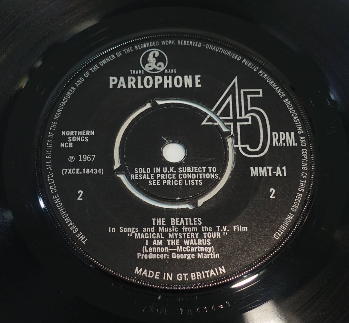 極美! UK Original 初回 Parlophone MMT MAGICAL MYSTERY TOUR / The Beatles 2Eps MAT: 1/1/1/2_画像4