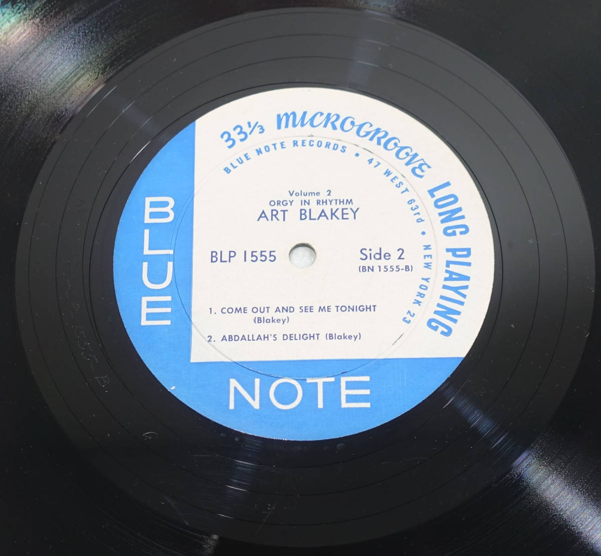 極美セット! US BLUE NOTE BLP 1554-5 オリジナル ORGY IN RHYTHM Vol1&2 / Art Blakey NY23/DG/RVG/EAR_画像8