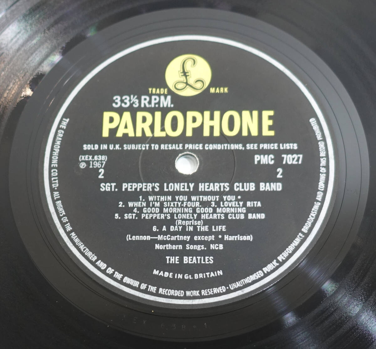 UK Original 初回 Parlophone PMC 7027 SGT. PEPPERS / The Beatles MAT: 1/1+完品_画像8