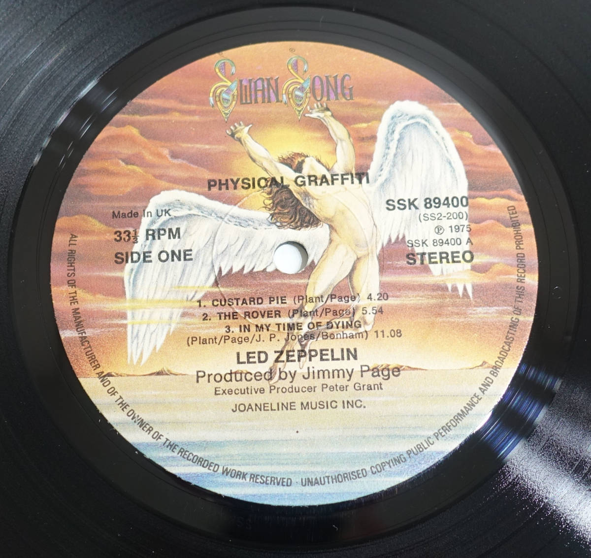 極美! UK Original 初回 SWAN SONG SSK Physical Graffiti / Led Zeppelin : 最初のMAT: A1/B4/C1/D1_画像7