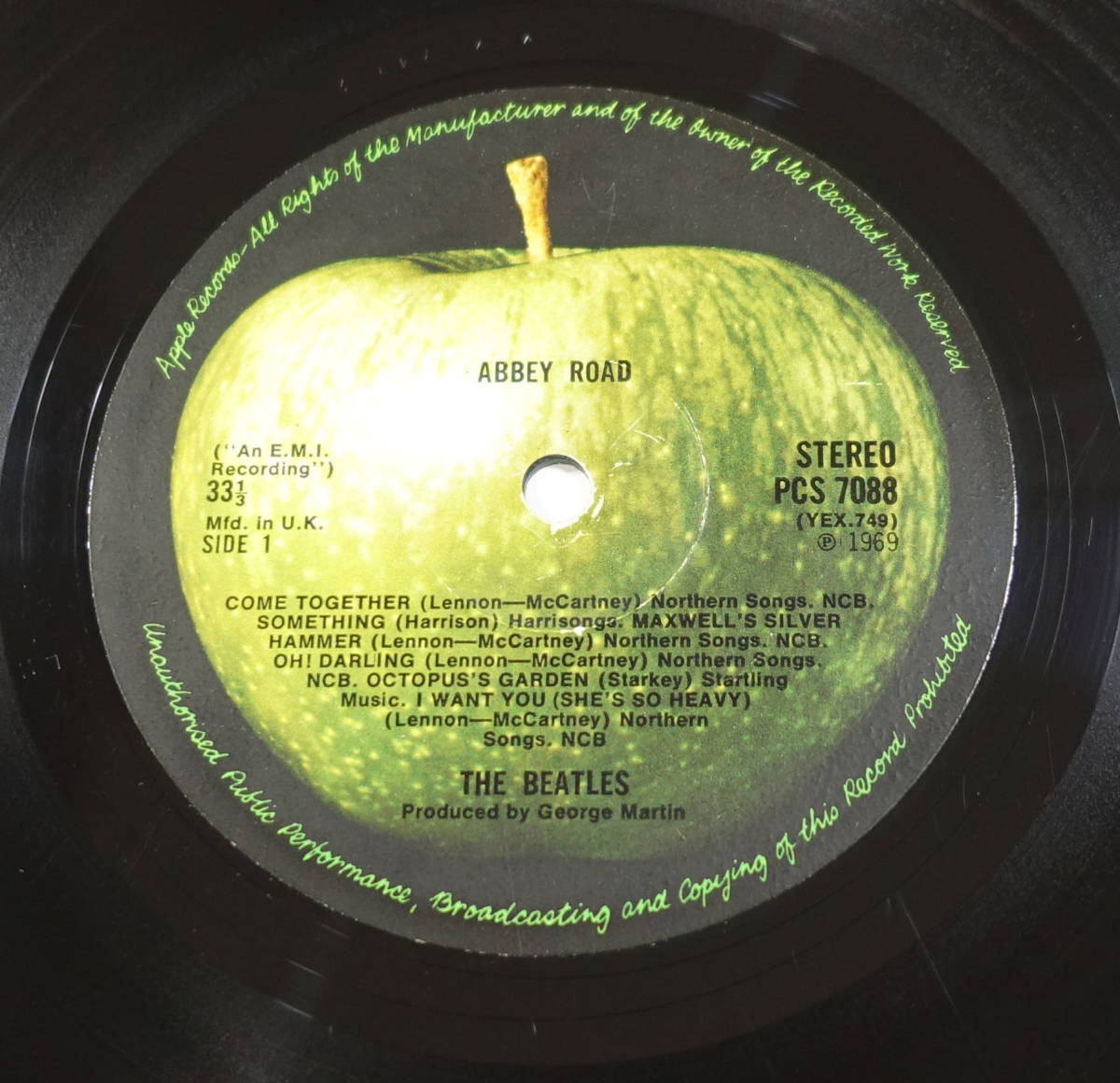UK Original 初回 APPLE PCS 7088 ABBEY ROAD / The Beatles MAT: 2/1+No Her Majesty_画像7