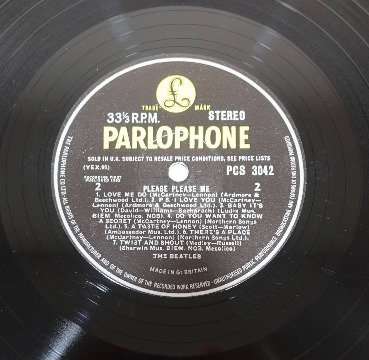 見本盤! 極美! UK Original Parlophone PCS 3042 5th Press Please Please ME / The Beatles MAT: 1/1_画像8