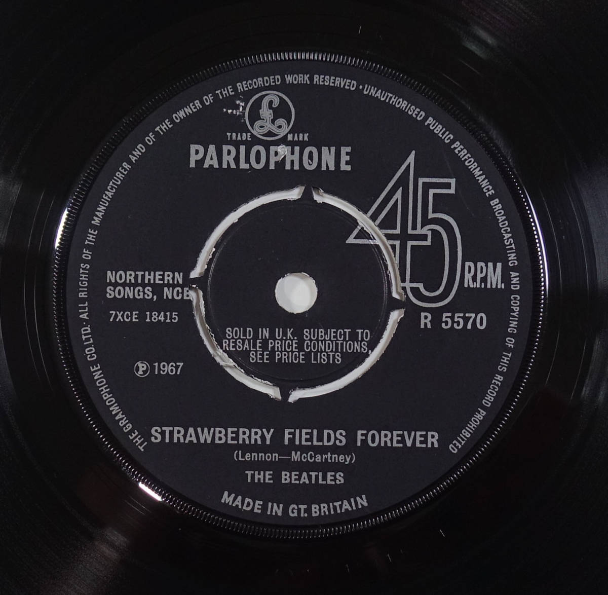 極美! UK Original 初回 Parlophone R 5570 PENNY LANE / The Beatles MAT: 1/2_画像5