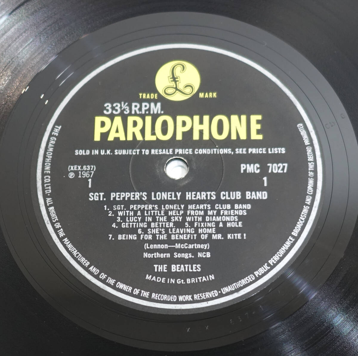 UK Original 初回 Parlophone PMC 7027 SGT. PEPPERS / The Beatles MAT: 1/1+完品_画像7