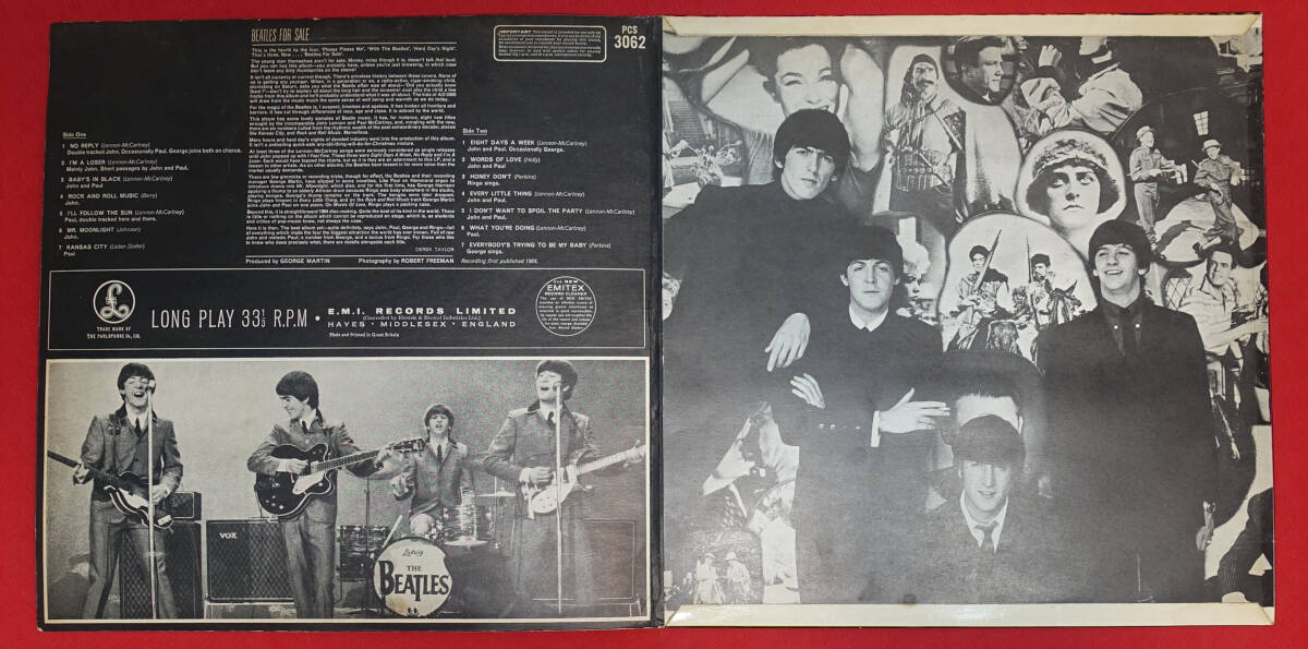 極美! 初回！UK Original Parlophone PCS 3062 Beatles for Sale / The Beatles MAT: 1/1_画像3