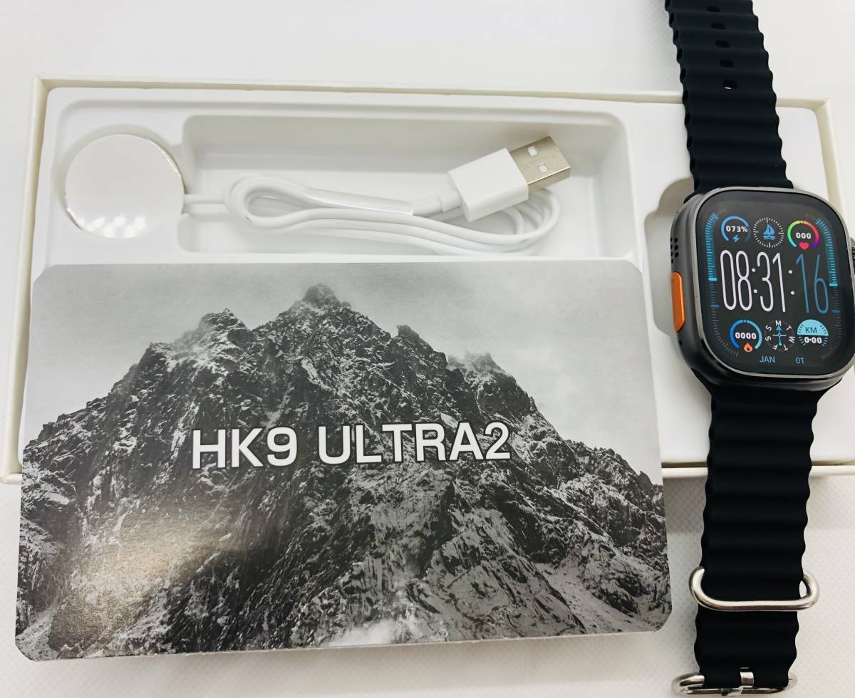 [ function all part entering ]HK9 ULTRA2 smart watch . sugar price blood pressure heart rate meter telephone call Chat GPT Japanese music reproduction [HK8 most new work ]