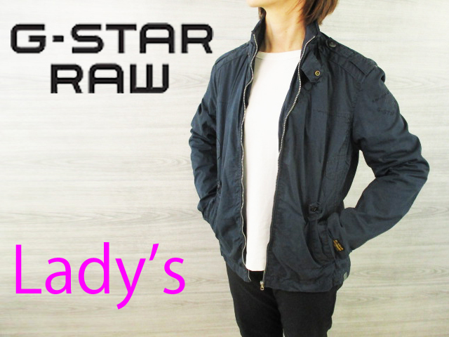 G-STAR RAW●ジースターロウ レディース＜コットン ジップアップ ライダース ジャケット＞●M2250c