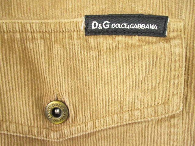 DOLCE&GABBANA D&G ドルチェ＆ガッバーナ イタリア製＜コーデュロイ 長袖シャツ＞M1520ｍの画像8