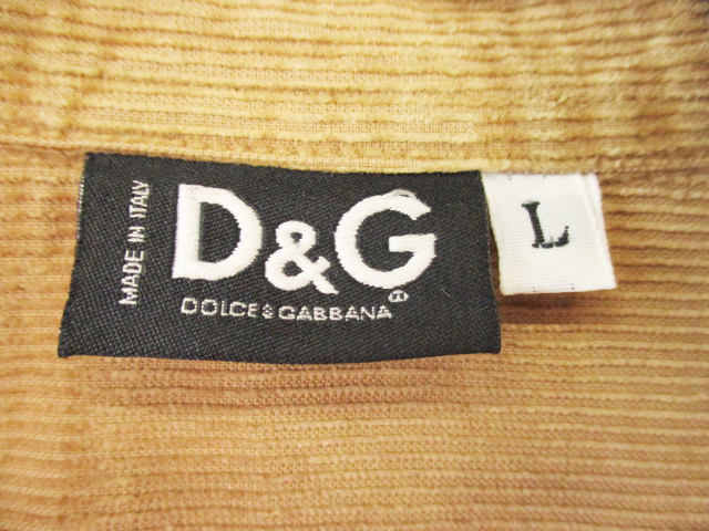 DOLCE&GABBANA D&G ドルチェ＆ガッバーナ イタリア製＜コーデュロイ 長袖シャツ＞M1520ｍの画像9