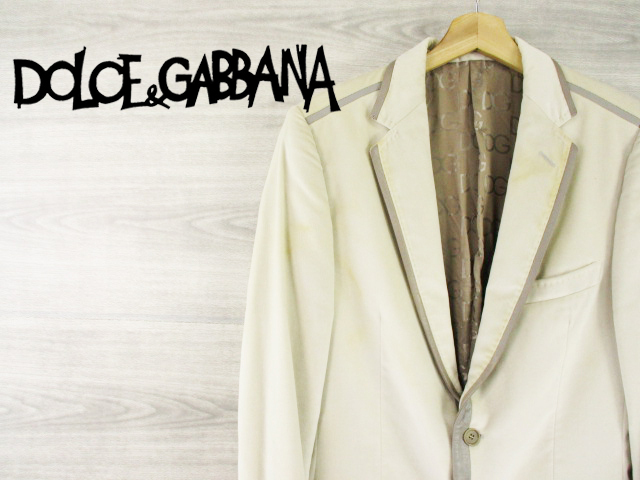 DOLCE&GABBANA●ドルチェ＆ガッバーナ イタリア製＜ベロア 2B ジャケット＞●M423c_画像1