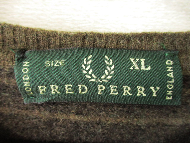 FREDPERRY●フレッドペリー＜ワンポイントロゴ刺繍・ボーダーニット＞●M30y_画像8