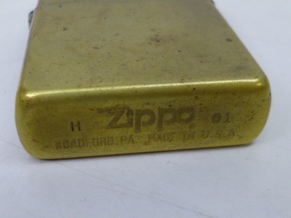 R506-N29-2547★ Zippo ジッポー ゴールドカラー オイルライター 現状品①★_画像4