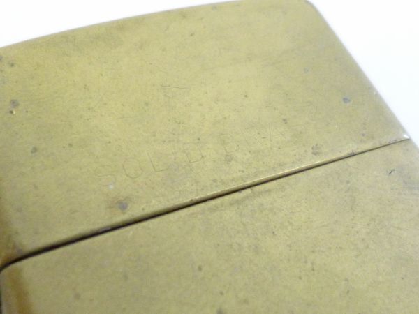 R571-N29-2591★ Zippo ジッポー SOLID BRASS ソリッドブラス 真鍮 オイルライター 現状品①★_画像5