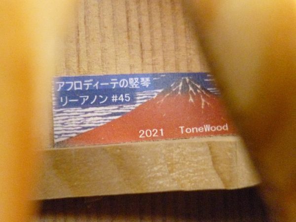 T081-N30-1752 アフロディーテ リーアノンモデル 423弦 #45 堅琴 2021 ToneWood ハードケース付 現状品①の画像5