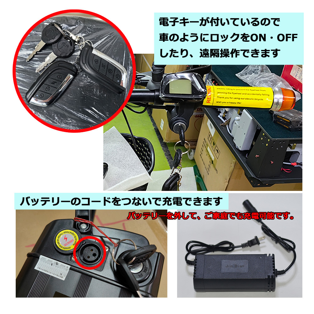  full electric 14 -inch 3 -step adjustment possibility folding mo pet type full electromotive bicycle black / silver / orange [BK11]