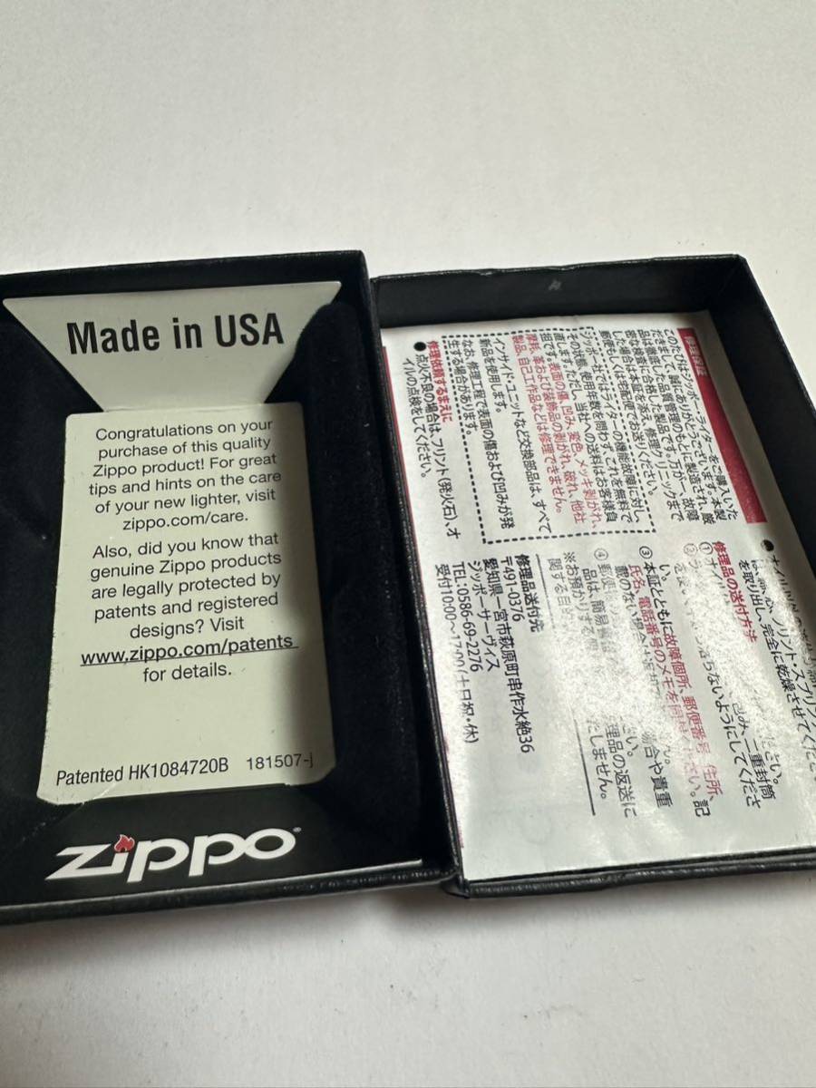 ZIPPO (ジッポ) USA製 オイルライター ケース入り 2018年製 火花確認済 ロゴ ホワイト プリント_画像7