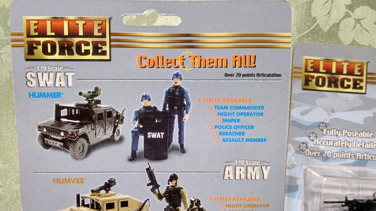  Vintage 1/18 Elite сила ELITE FORCE WEAPONS Action Gear оружие 2 комплект (US NAVY SEAL темно-синий наклейка & SWATs ватт )