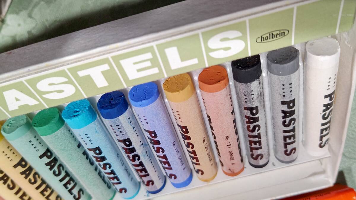 日本製 HOLBEIN ホルベイン semi hard PASTELS セミハードパステル　15色_画像8