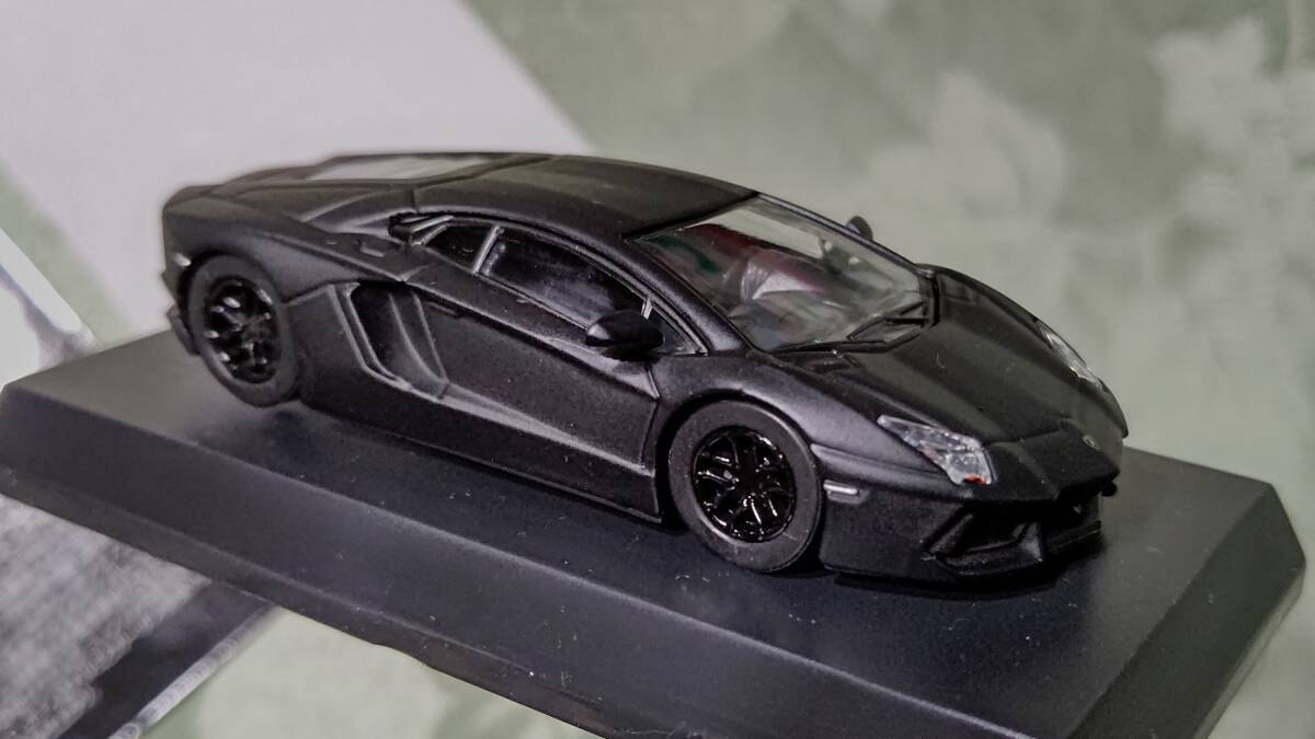 京商 1/64　ランボルギーニ ミニカーコレクション4 ランボルギーニ アヴェンタドール LP700-4 マットブラック_画像7