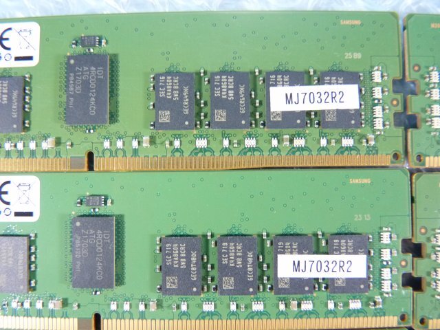 1PNE // 16GB 8枚セット計128GB DDR4 19200 PC4-2400T-RC1 Registered RDIMM 1Rx4 M393A2K40BB1-CRC0Q MJ7032R2 // HITACHI RS210 AN2 取外_画像6