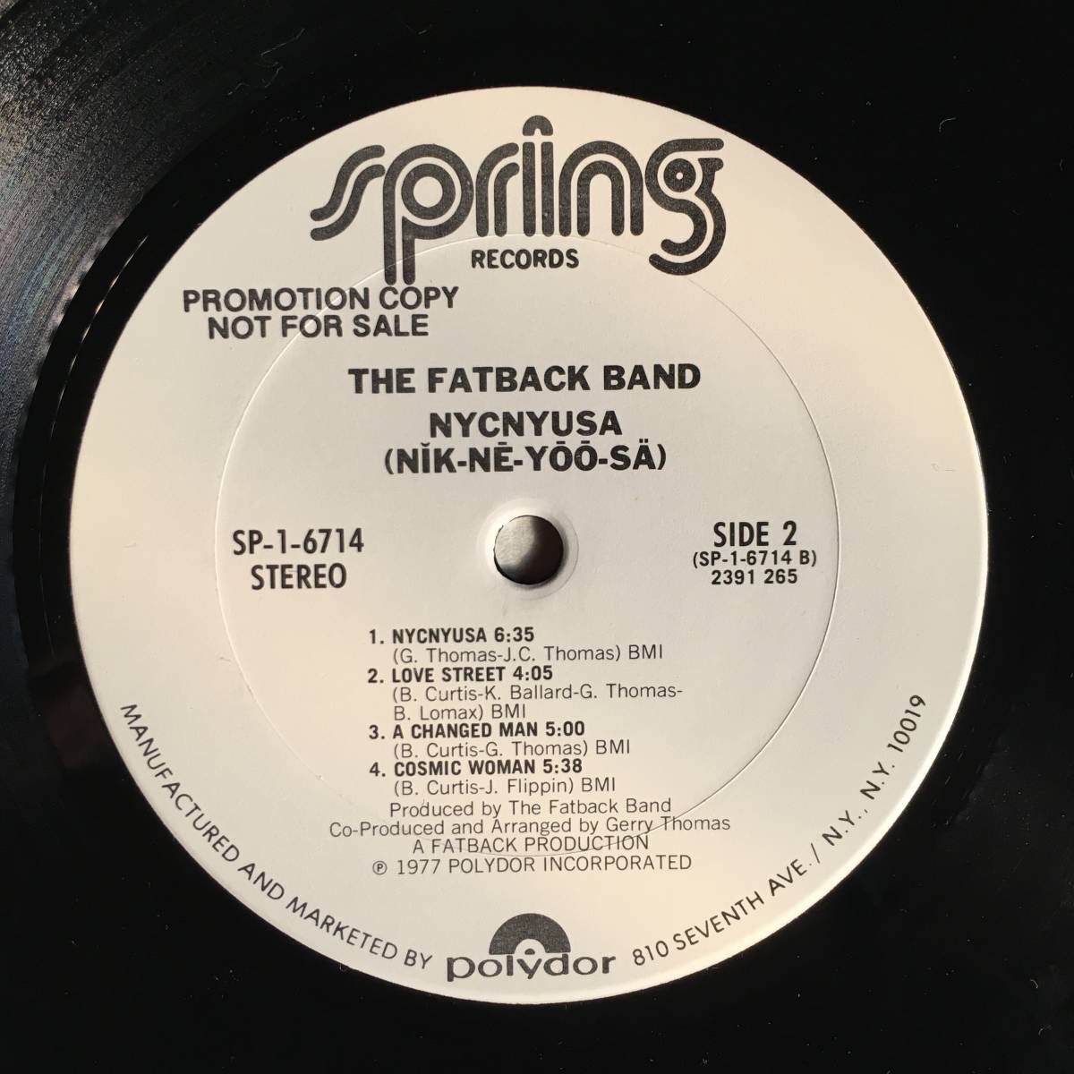 プロモ 白ラベル ● FATBACK BAND　ファットバック ● NYCNYUSA　FUNK・SOUL～DISCO路線_画像7