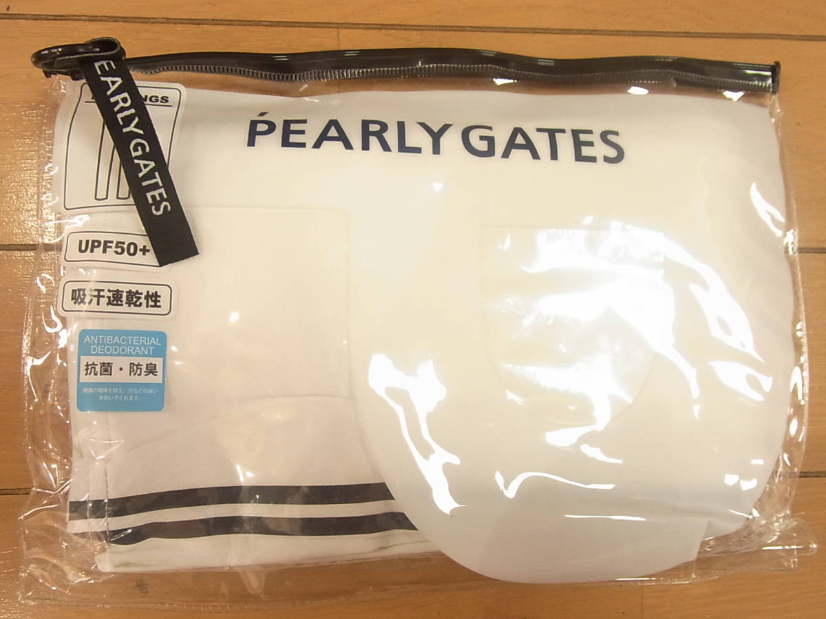 〓★新品タグ付 パーリーゲイツPEARLY GATES 4ラインモチーフUVレギンス/白 定価10870円〓_画像3