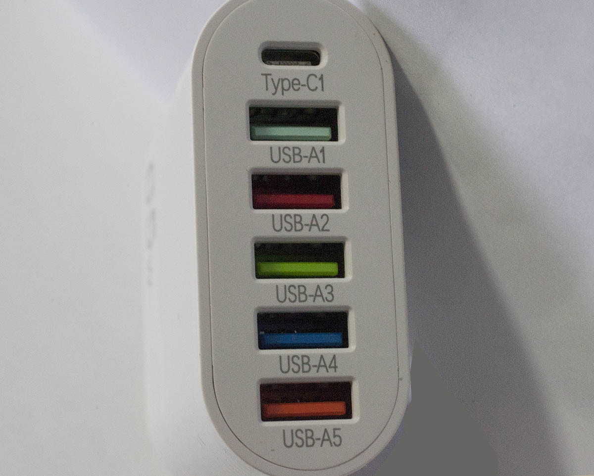 PD 充電器 65w　6ポート 3.1A 充電器 USB 5ポート PD1ポート　未使用新品 White 送料無料_画像2