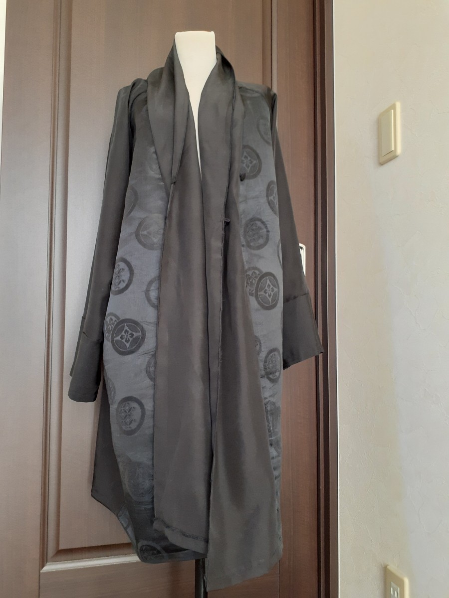  prompt decision .,LL,2L,3L,4L large . size, mourning dress, memorial service, black long sleeve coat, optional. One-piece . ensemble suit ., kimono remake One-piece 