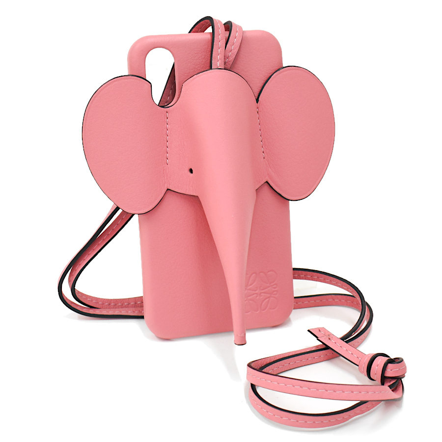  как новый Loewe Elephant iPhone X XS кейс 103.30AB05 кожа розовый смартфон плечо LOEWE