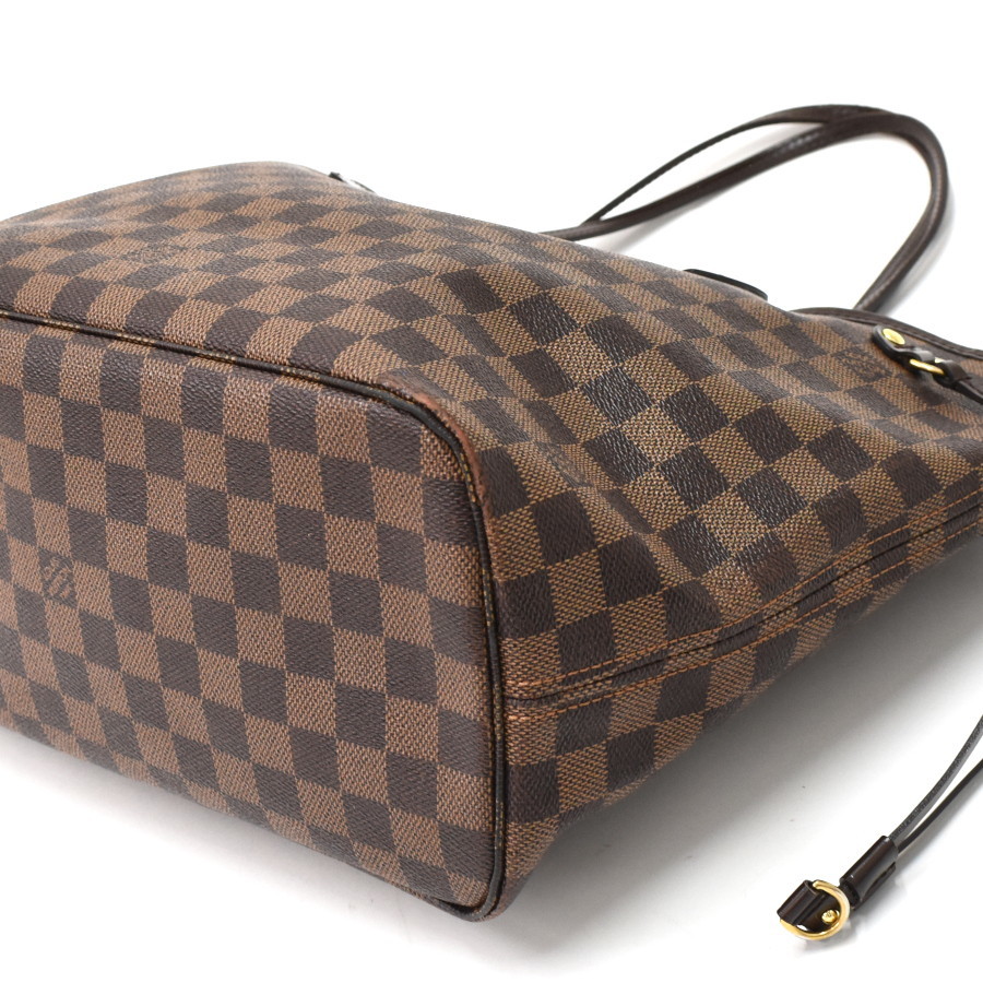 ルイヴィトン ネヴァーフルMM トートバッグ ショルダー N41358 ダミエ エベヌ ブラウン LOUIS VUITTON Neverfull MM 1点限定_画像5