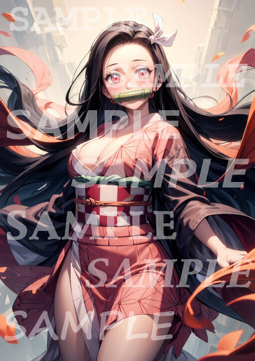 鬼滅の刃 竈門 禰豆子(ねずこ) A4ポスター 同人イラスト アート【C570 鬼滅の刃 竈門 禰豆子(ねずこ) A4ポスター 同人イラスト アート【C570