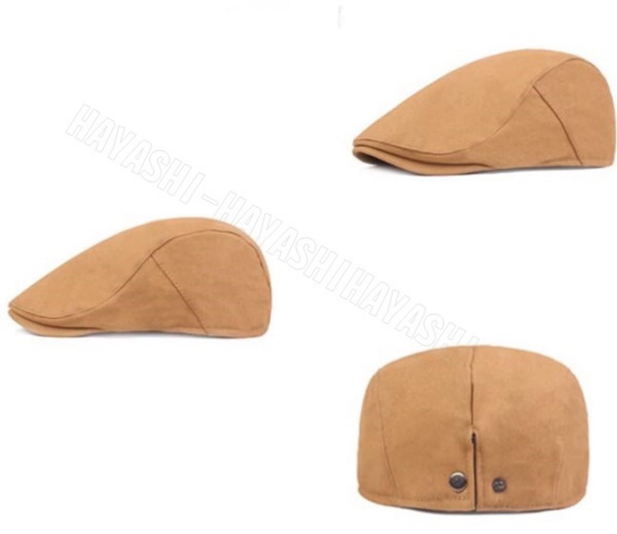 ベレー帽子　ハンチング 帽子 レトロフレンチ キャップ 送料無料　男女兼用　ダークブラウン