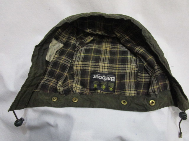 ★イングランド製 Barbour バブアー フード セージグリーン_画像1