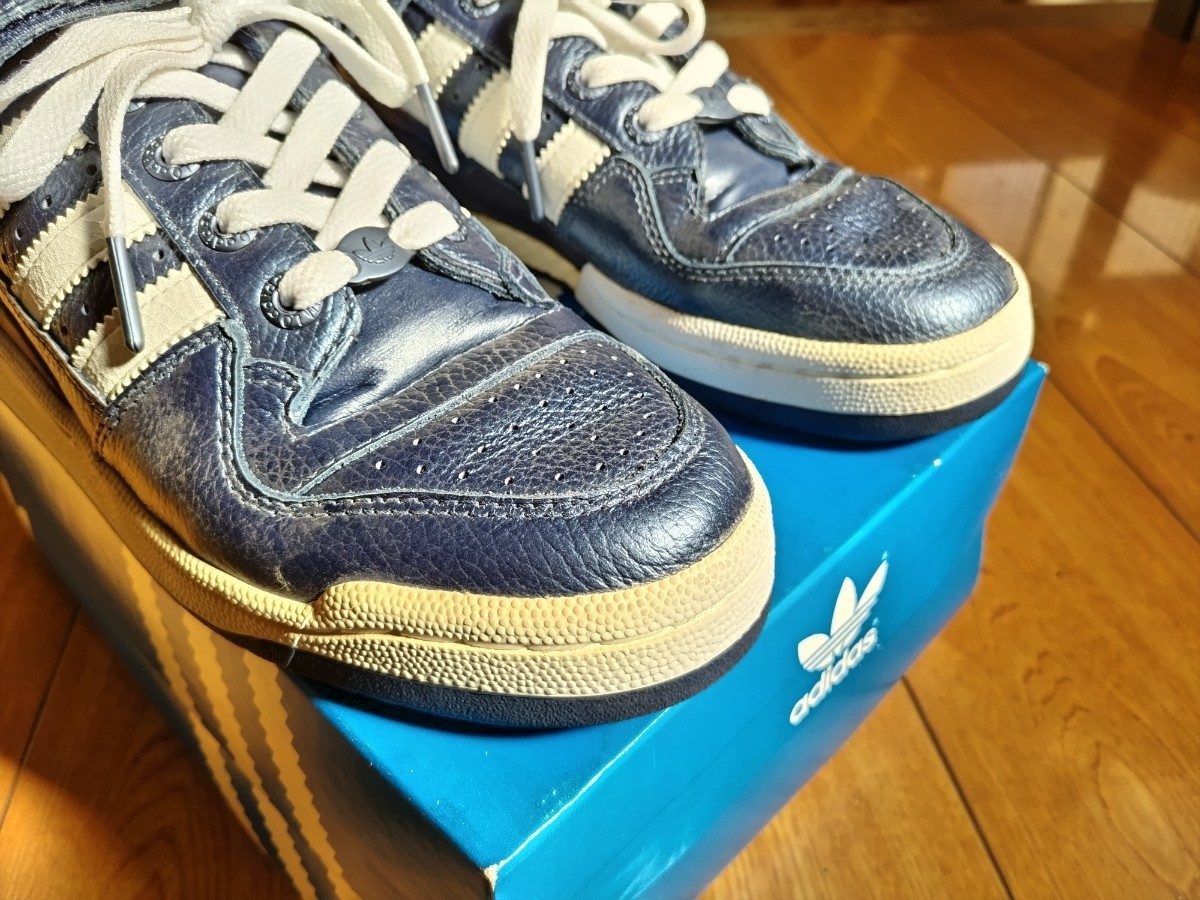 ★adidas アディダス FORUM LO MET2 フォーラムロー 26.0cm ネイビー/ホワイト★の画像5