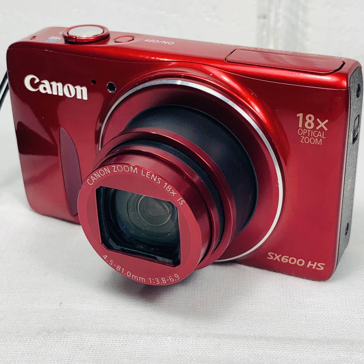 Canon キャノン デジタルカメラ PowerShot SX600 HS レッド 動作確認済み USED品 1円スタート _画像9