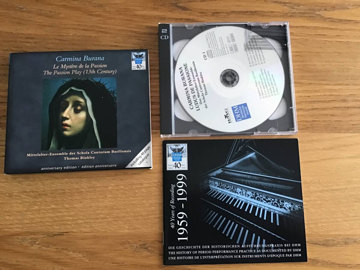 2CD DEUTSCHE HARMONIA MUNDI - CARMINA BURANA - THE PASSION PLAY 13th century - THOMAS BINKLEY の画像3