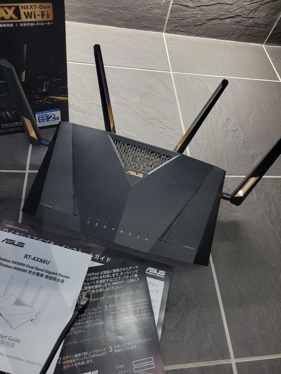 【ジャンク品】 ASUS WiFi 無線 ルーター WiFi6 4804+1148Mbps デュアルバンドゲーミング RT-AX88U メッシュWiFi 無線LAN_画像4