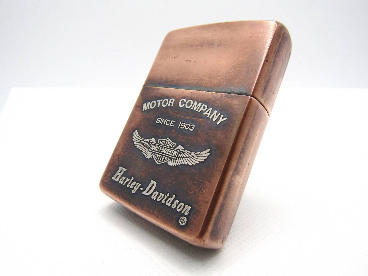 ハーレーダビッドソン 両面 カッパー？ Copper？ zippo ジッポ 1989年_画像2